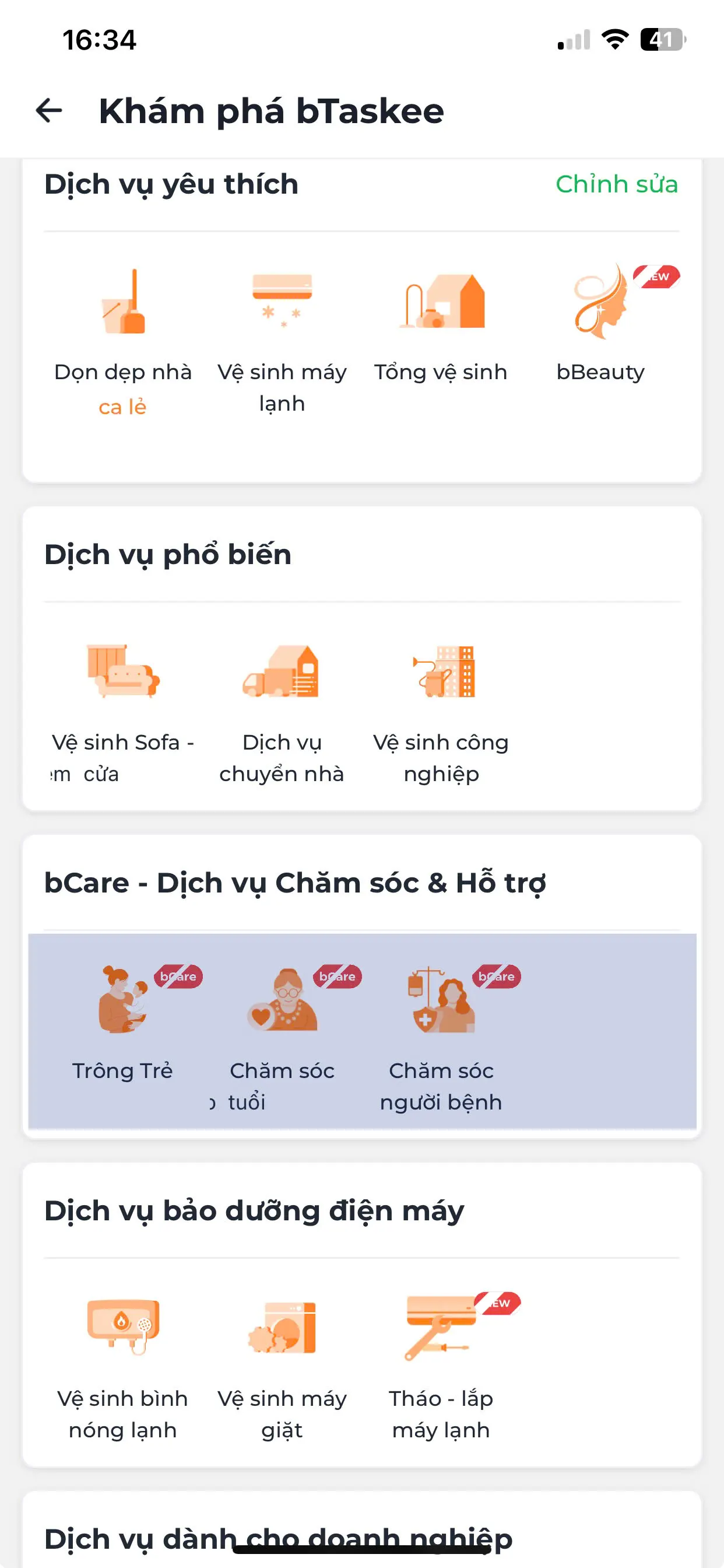 Bước 2 — Chọn dịch vụ chăm sóc phù hợp