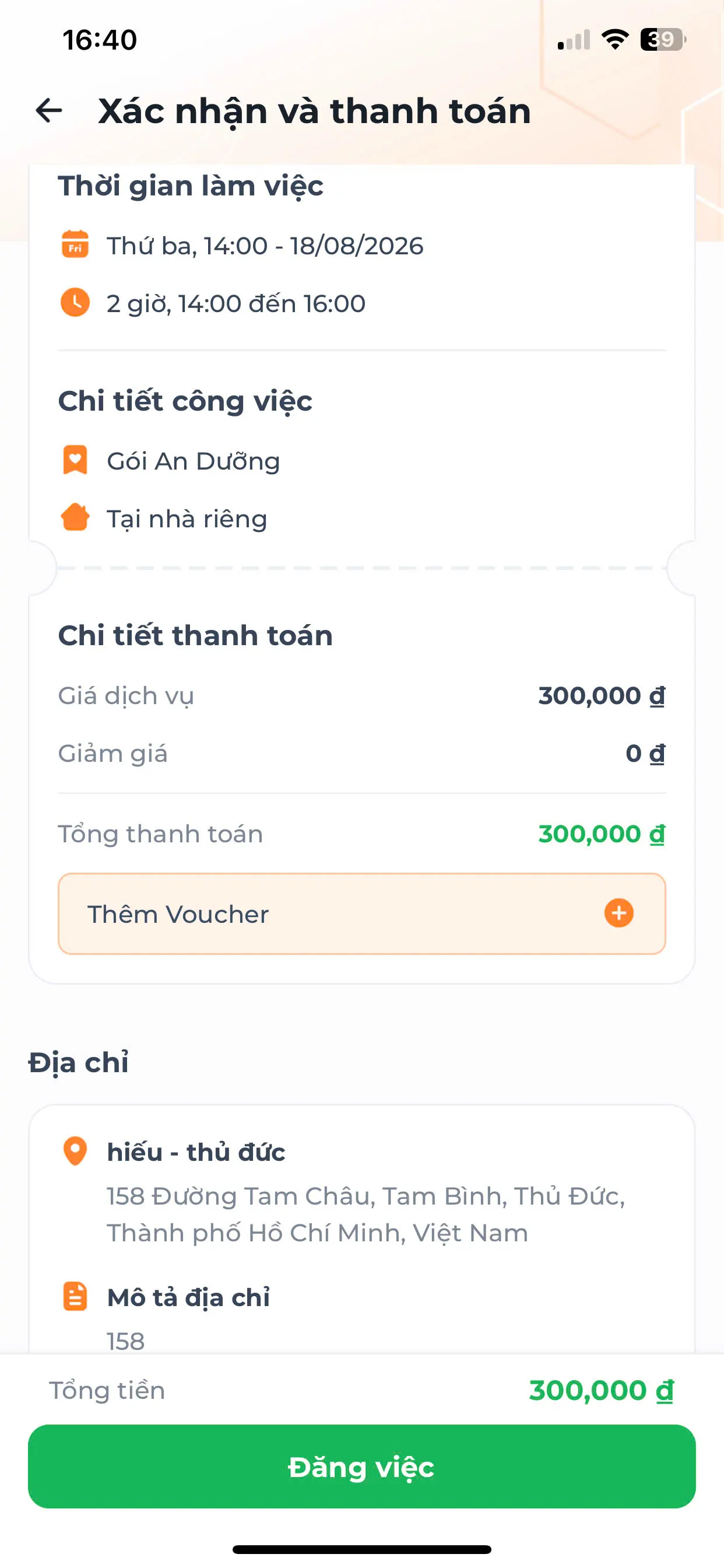 Bước 4 — Xác nhận và thanh toán