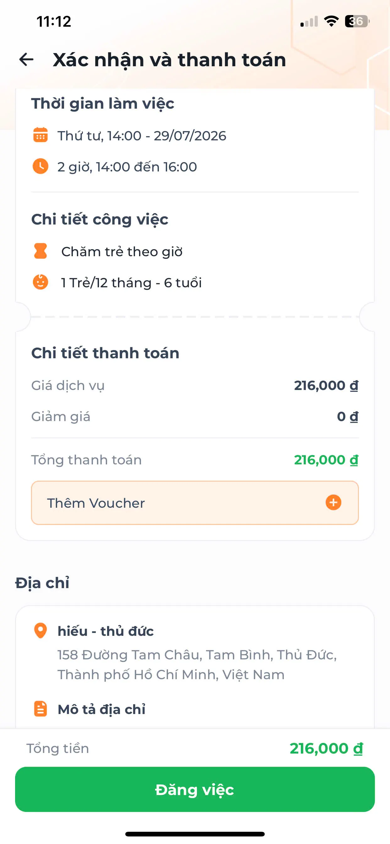 Bước 4 — Xác nhận và thanh toán